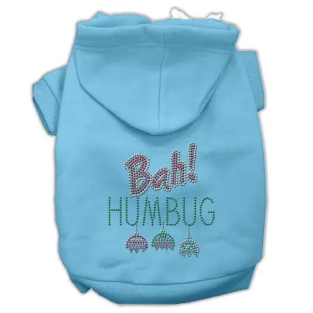 Bah Humbug Rhinestone Hoodies Baby Blue M Default Title