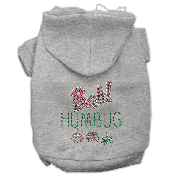Bah Humbug Rhinestone Hoodies Grey Xl Default Title