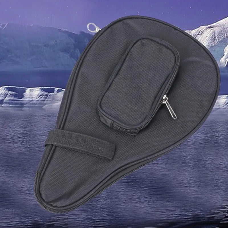Ball Capacity Contrast Color Protective Cover With Belt Ping Pong Paddles Bag Calabash Shape Table Tennis Rackets Case