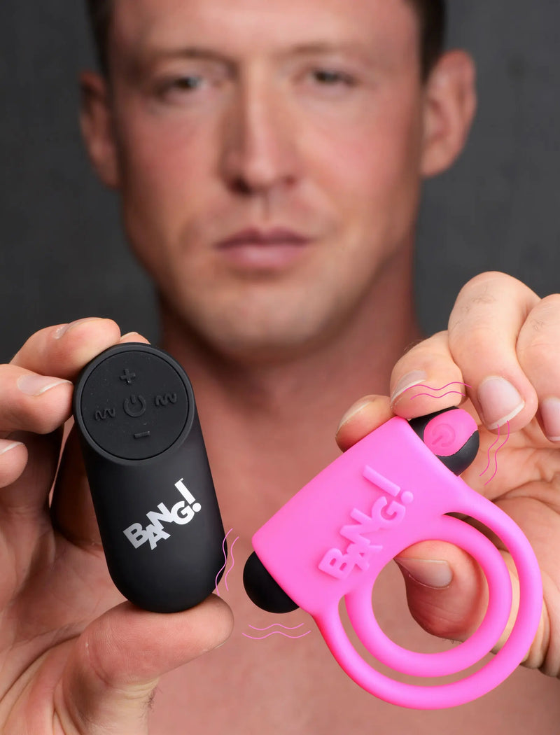 Bang - Silicone Cock Ring and Bullet With Remote Control XR Brands Bang