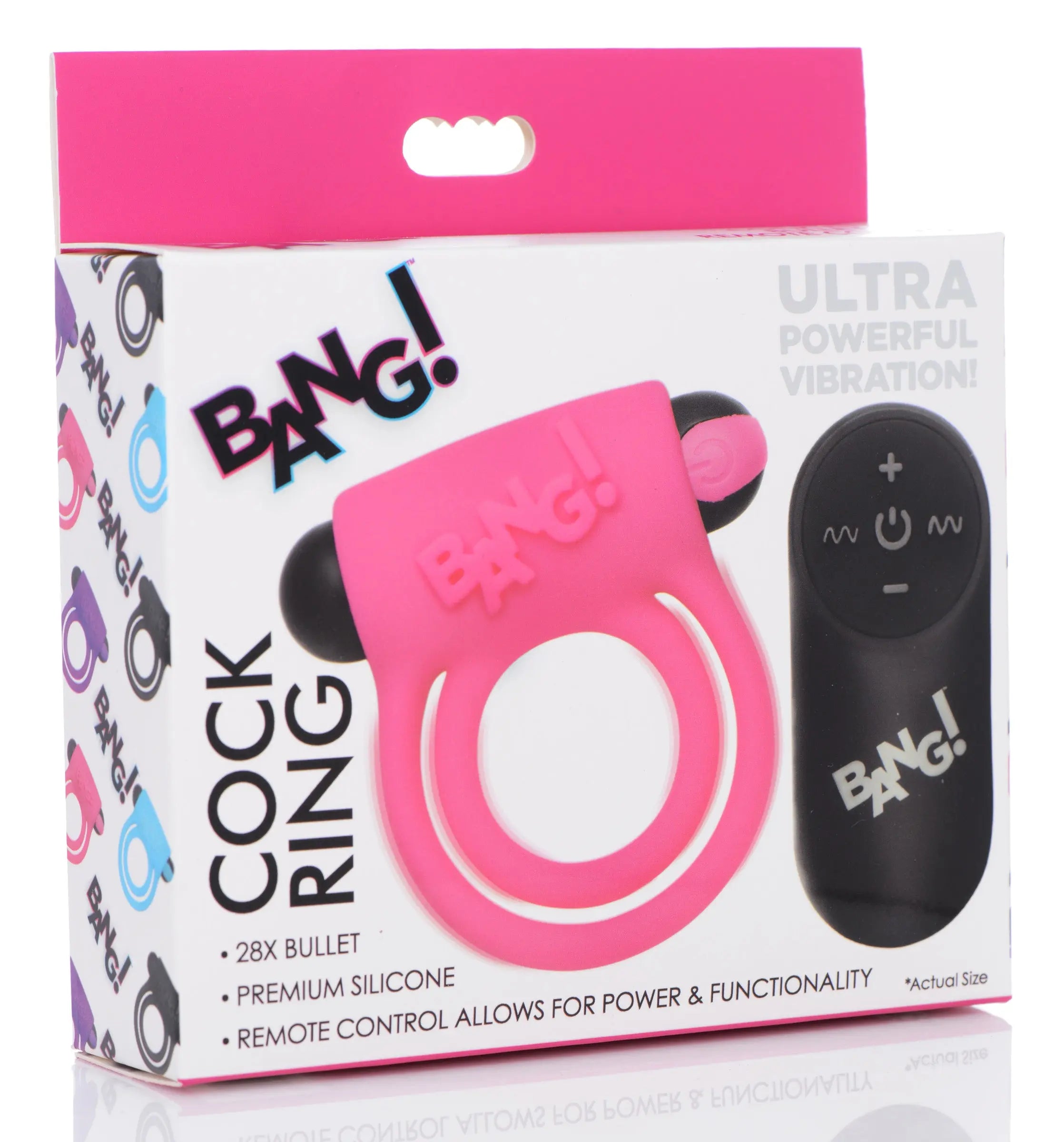 Bang - Silicone Cock Ring and Bullet With Remote Control XR Brands Bang