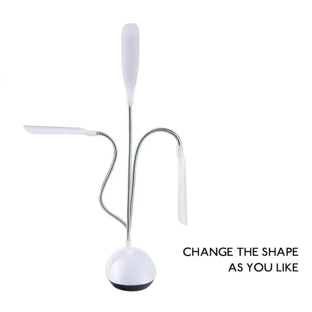 Battery Mini Led Book Light Luminaria Table Lamp 3LEDs Flexible Light Eye-protection Reading Night Lights for Notebook Laptop PC