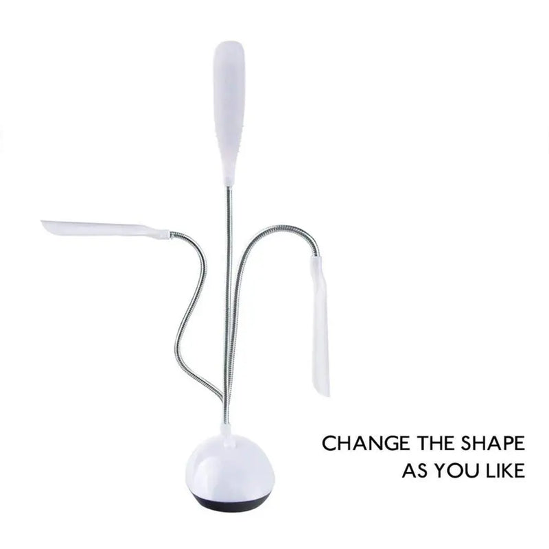 Battery Mini Led Book Light Luminaria Table Lamp 3LEDs Flexible Light Eye-protection Reading Night Lights for Notebook Laptop PC