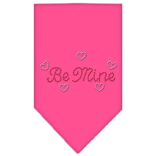 Be Mine Rhinestone Bandana Bright Pink Small Default Title