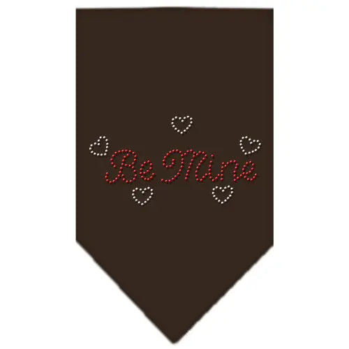 Be Mine Rhinestone Bandana Cocoa Large Default Title