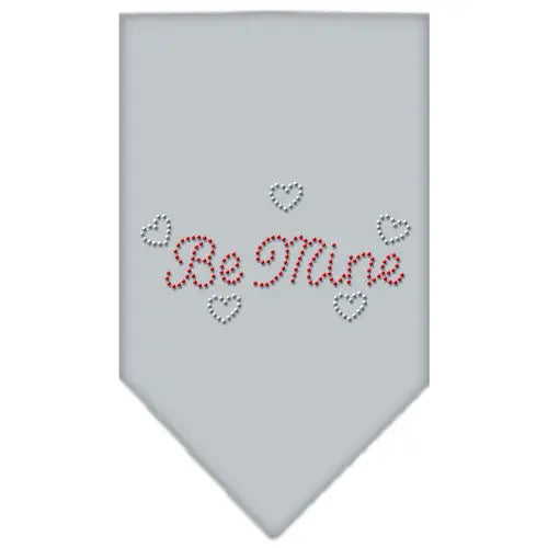 Be Mine Rhinestone Bandana Grey Large Default Title