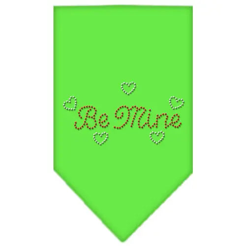 Be Mine Rhinestone Bandana Lime Green Large Default Title