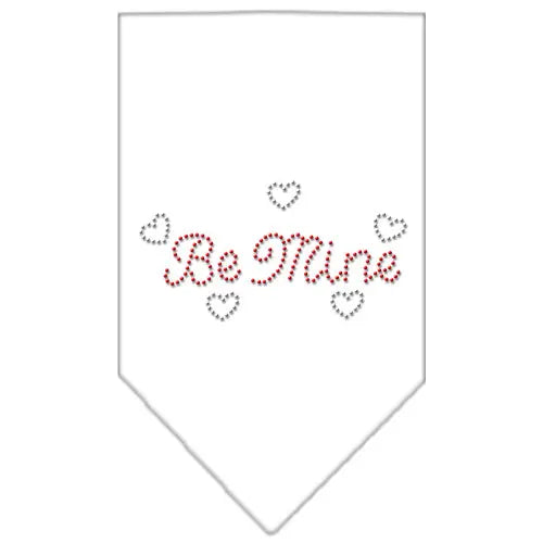 Be Mine Rhinestone Bandana White Large Default Title
