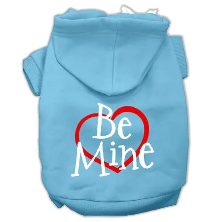 Be Mine Screen Print Pet Hoodies Baby Blue Size Xs Default Title