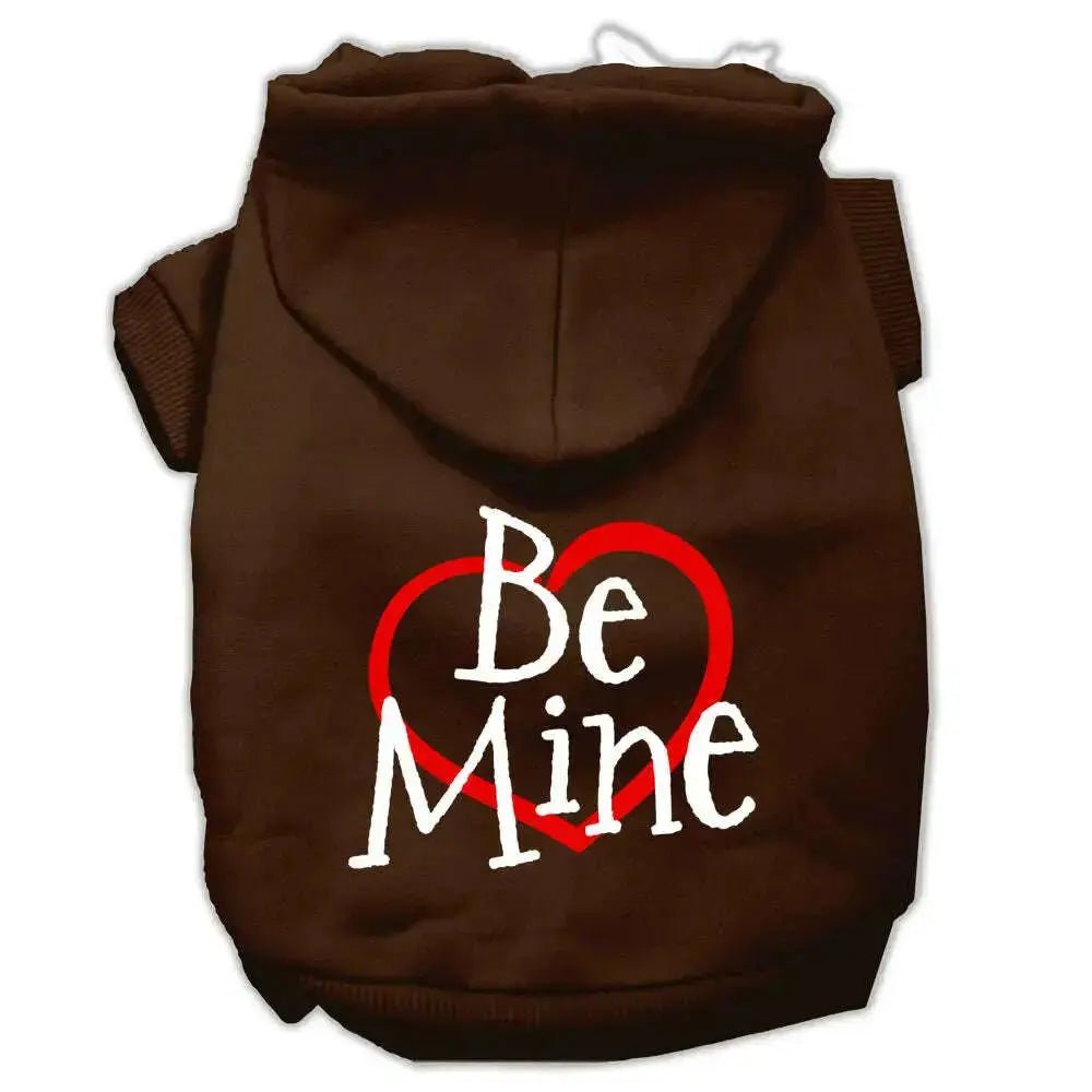 Be-Mine-Screen-Print-Pet-Hoodies-Brown-Size-Lg-GreatEagleInc-319706142