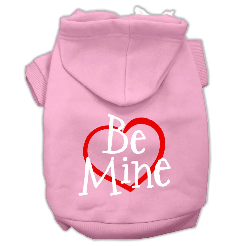Be Mine Screen Print Pet Hoodies Light Pink Size Xl Default Title