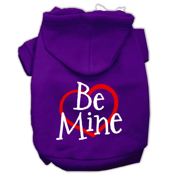 Be Mine Screen Print Pet Hoodies Purple Size Med Default Title