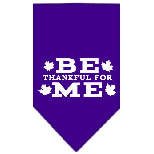 Be Thankful For Me Screen Print Bandana Purple Small Default Title