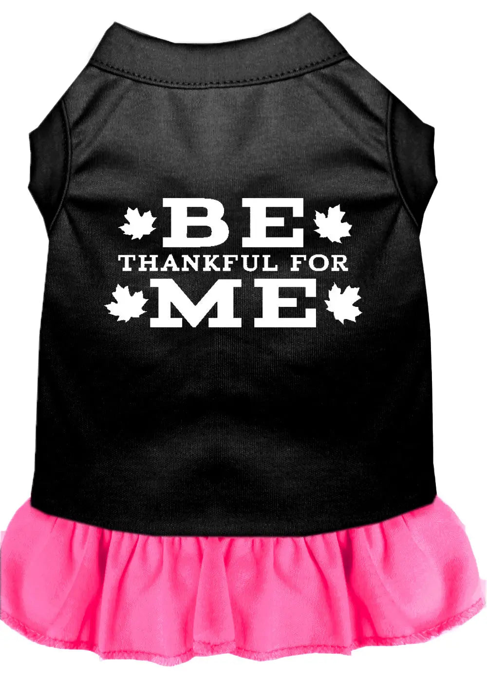 Be Thankful For Me Screen Print Dress Black With Bright Pink Lg Default Title
