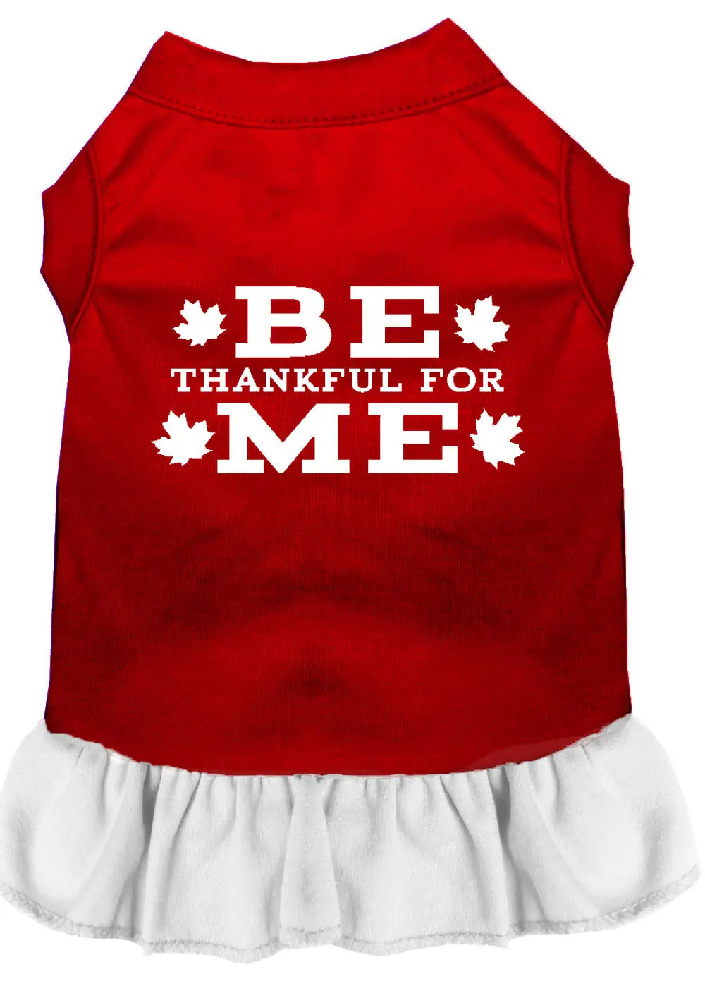 Be Thankful For Me Screen Print Dress Red With White Xl Default Title