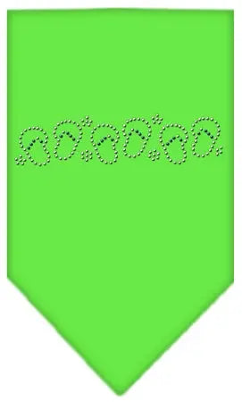 Beach Sandals Rhinestone Bandana Lime Green Large Default Title