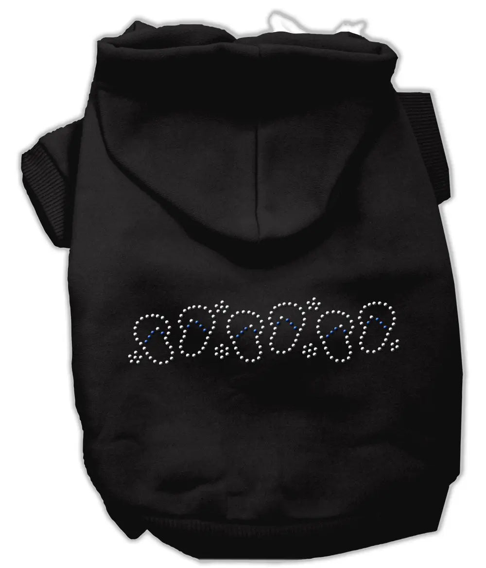 Beach Sandals Rhinestone Hoodies Black S Default Title