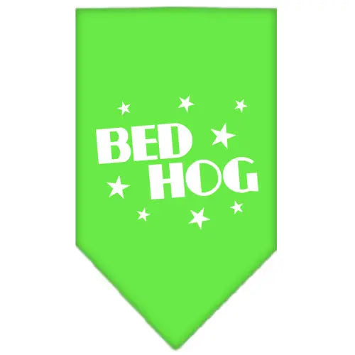 Bed Hog Screen Print Bandana Lime Green Large Default Title