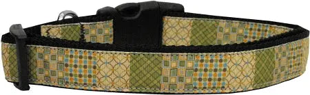 Beige Chaos Nylon Dog Collar Medium Narrow Default Title