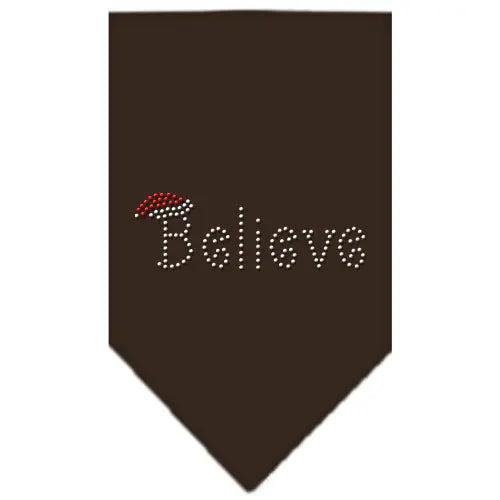 Believe Rhinestone Bandana Cocoa Small Default Title
