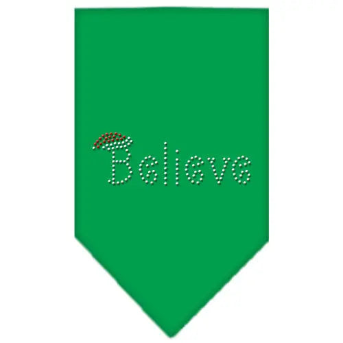 Believe Rhinestone Bandana Emerald Green Small Default Title