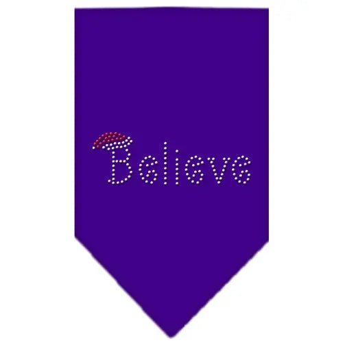 Believe Rhinestone Bandana Purple Small Default Title