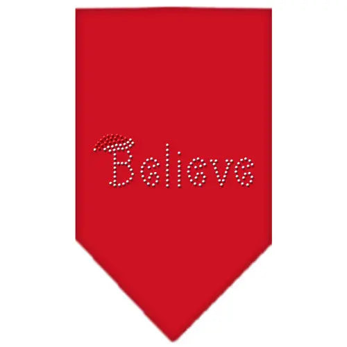 Believe Rhinestone Bandana Red Small Default Title