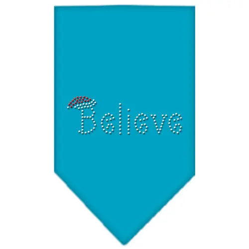 Believe Rhinestone Bandana Turquoise Small Default Title