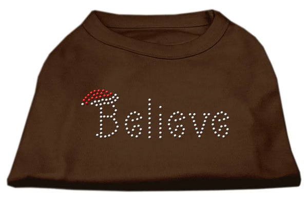 Believe Rhinestone Shirts Brown Xxl Default Title