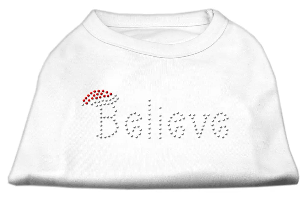 Believe Rhinestone Shirts White Xxl Default Title
