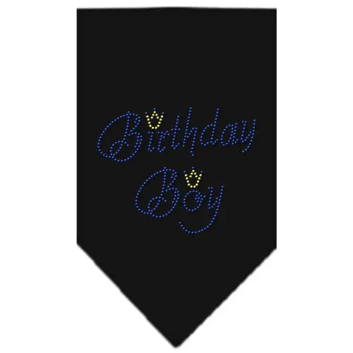 Birthday Boy Rhinestone Bandana Black Small Default Title