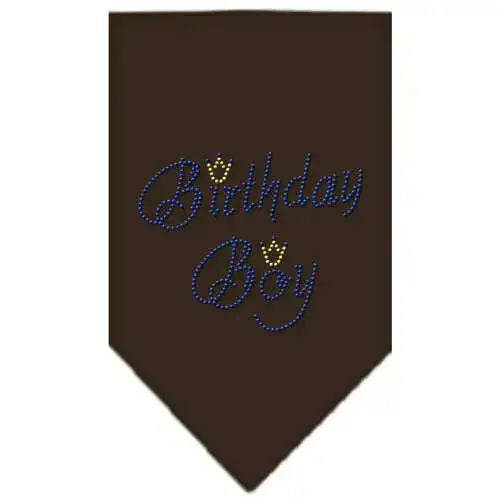 Birthday-Boy-Rhinestone-Bandana-Cocoa-Large-GreatEagleInc-318979441