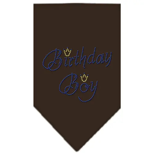 Birthday Boy Rhinestone Bandana Cocoa Small Default Title