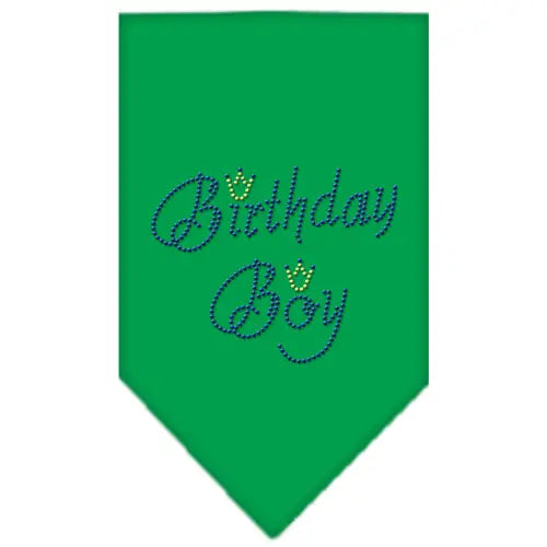 Birthday Boy Rhinestone Bandana Emerald Green Small Default Title