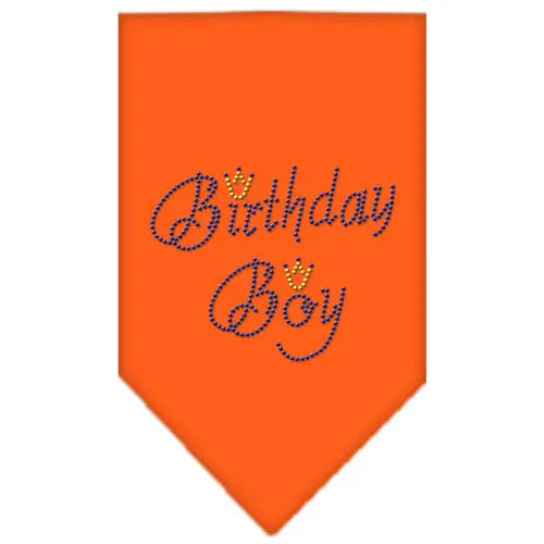 Birthday Boy Rhinestone Bandana Orange Large Default Title