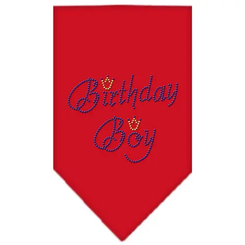 Birthday Boy Rhinestone Bandana Red Small Default Title