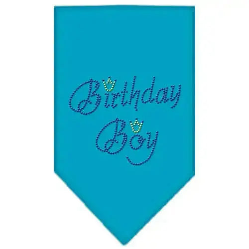 Birthday-Boy-Rhinestone-Bandana-Turquoise-Small-GreatEagleInc-318980834