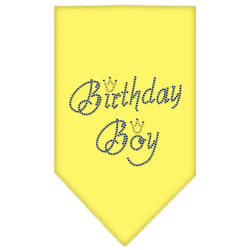 Birthday Boy Rhinestone Bandana Yellow Small Default Title