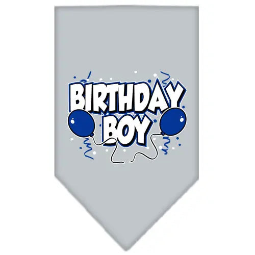 Birthday Boy Screen Print Bandana Grey Small Default Title