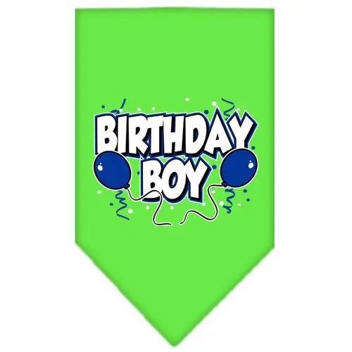 Birthday Boy Screen Print Bandana Lime Green Large Default Title