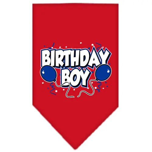 Birthday Boy Screen Print Bandana Red Large Default Title