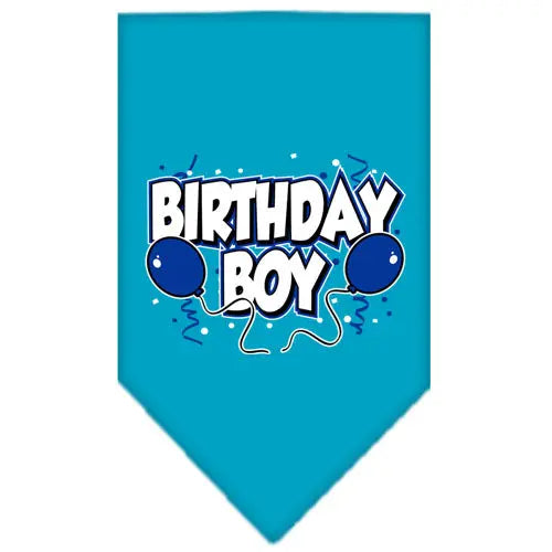 Birthday Boy Screen Print Bandana Turquoise Large Default Title