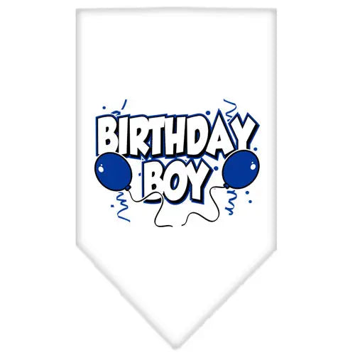 Birthday Boy Screen Print Bandana White Small Default Title