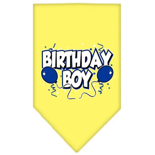Birthday Boy Screen Print Bandana Yellow Large Default Title