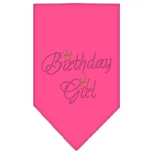 Birthday Girl Rhinestone Bandana Bright Pink Small Default Title