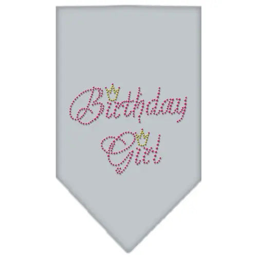 Birthday Girl Rhinestone Bandana Grey Small Default Title