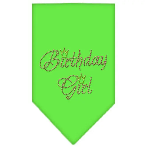 Birthday Girl Rhinestone Bandana Lime Green Small Default Title