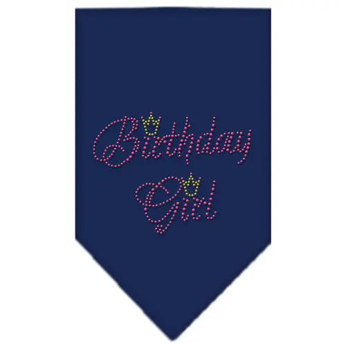 Birthday Girl Rhinestone Bandana Navy Blue Small Default Title