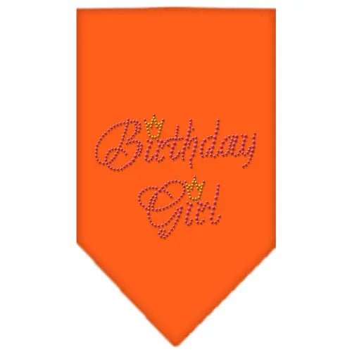 Birthday Girl Rhinestone Bandana Orange Small Default Title