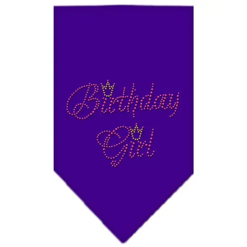 Birthday Girl Rhinestone Bandana Purple Large Default Title